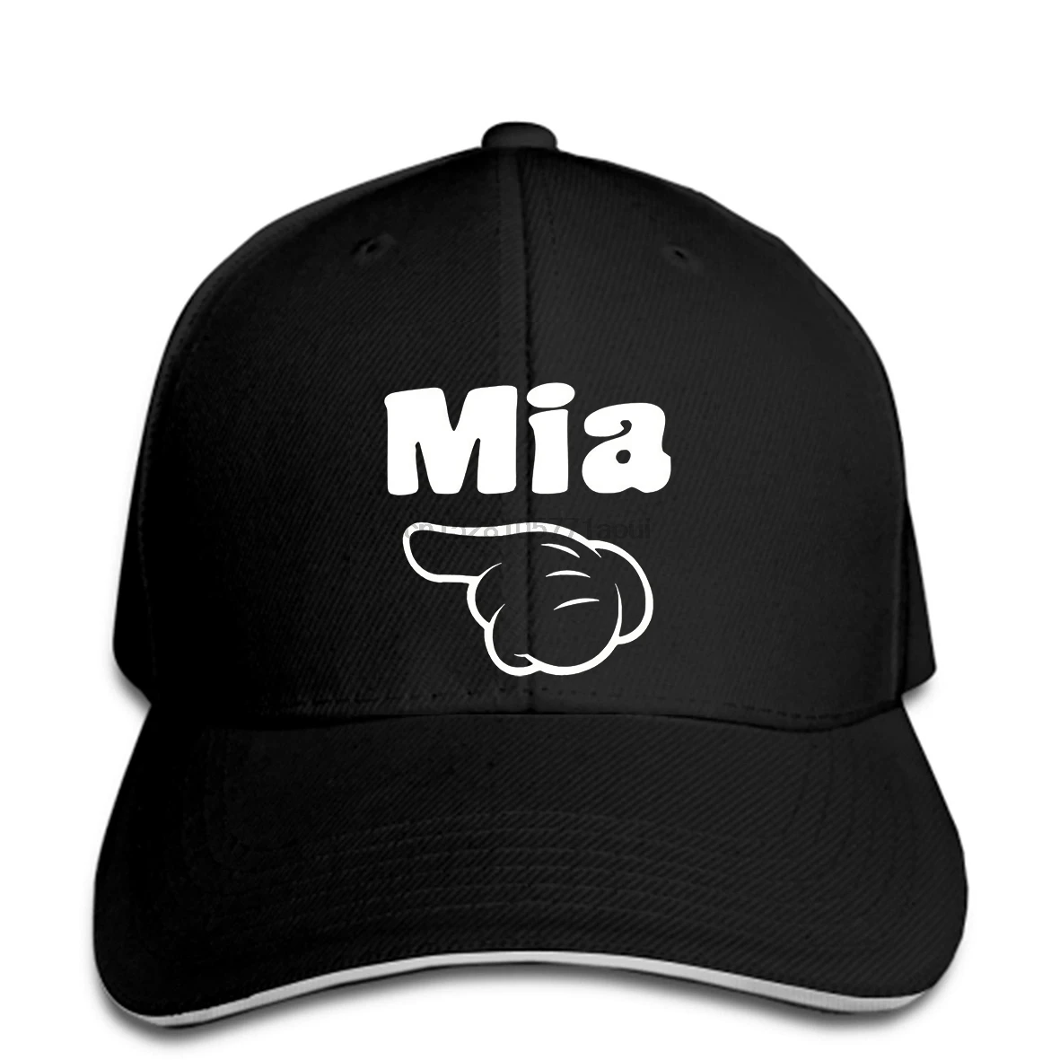 

Baseball cap Spanish Print hat Matching Couples Mio Mia Cartoon Hand Unisex