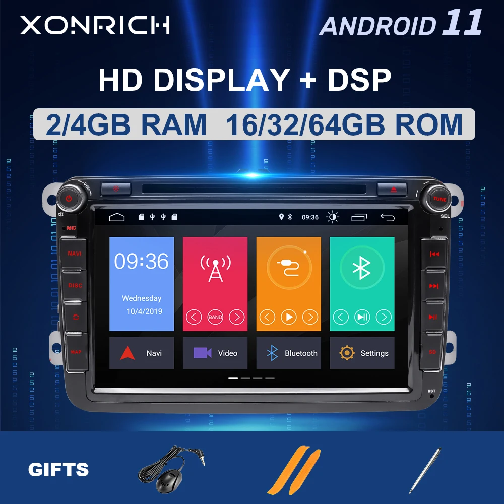 Автомагнитола 2DIN на Android 4 Гб GPS-навигация для VW Passat B6 Amarok Volkswagen Skoda Octavia 2 Superb Jetta T5 golf