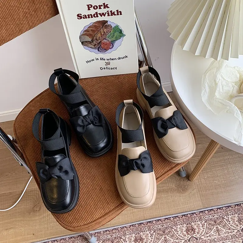 

Summer Shoes Ladies Oxfords Women's Square Toe Modis Casual Female Sneakers British Style Bow-Knot Shallow Mouth All-Match Flats