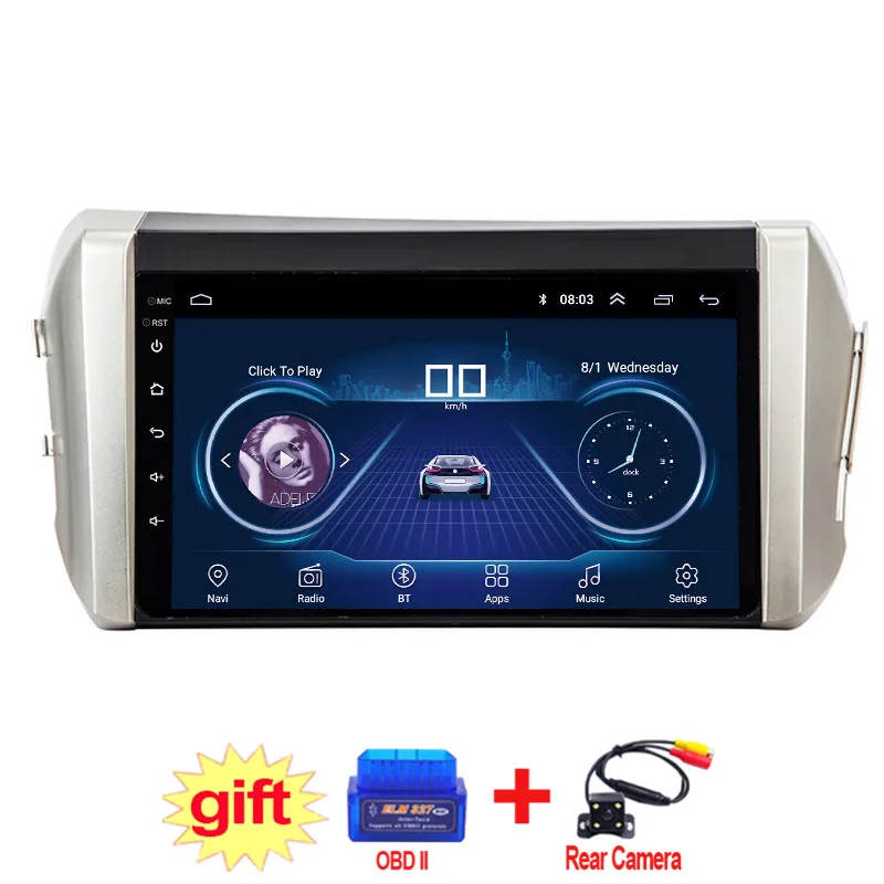 9 дюймовый IPS и 2.5D сенсорный экран Android 8 1 автомобильный DVD GPS навигатор для Toyota innova