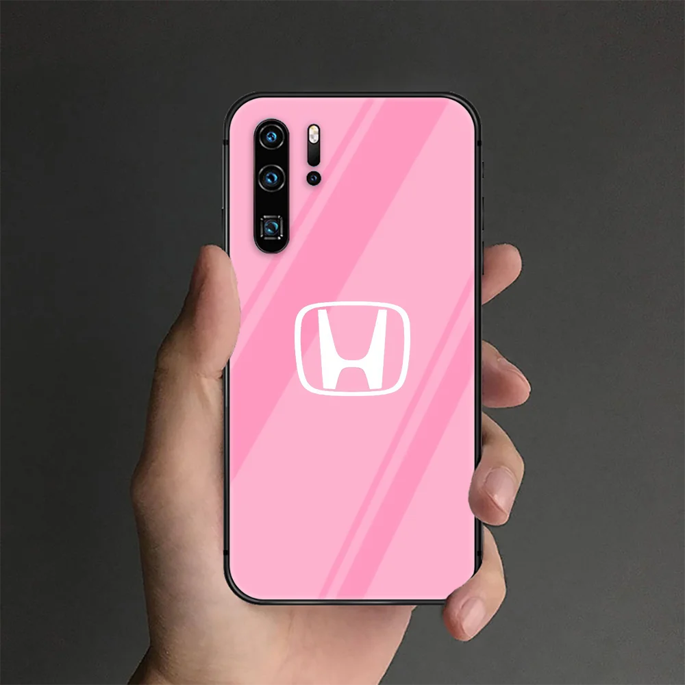 

Car Civic Type R Honda Phone Tempered Glass Case Cover For Huawei P Nova Mate 5T 20 30 40 Pro Lite Smart 2019 2021 Waterproof