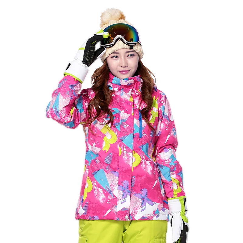 

Snow Jacket For Women Outdoor Sport Ski Outerwear Waterproof Warm thicken Outfit Coat Warm Breathable Winter Jacket Girls