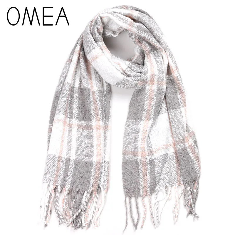 Зимний шарф клетчатый одеяло пончо кашемировый роскошная накидка из пашмины