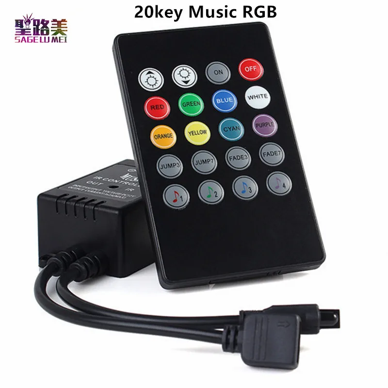 Бесплатная доставка DC 12V 24V RGB RGBW светодиодный музыкальный контроллер с