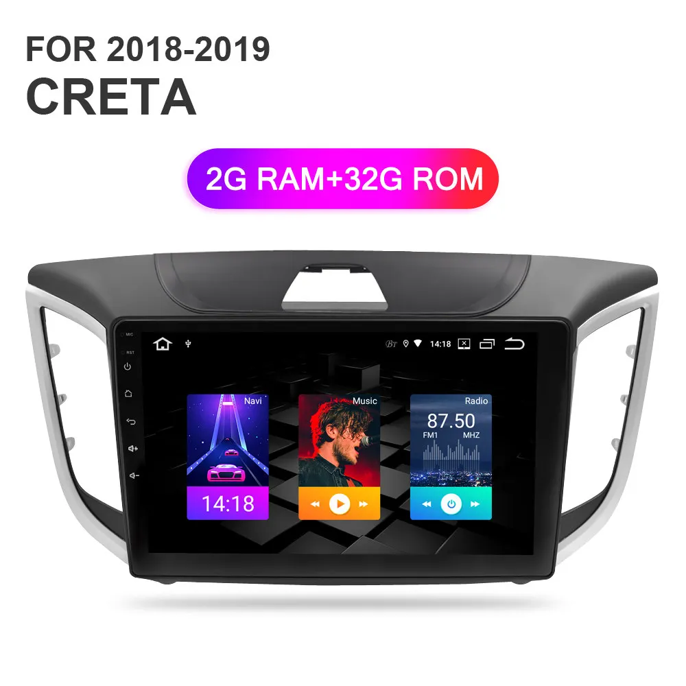 no dsp Ips Android 9,0 автомобильный стерео DVD Радио gps навигационный плеер для hyundai ix25 Creta- Видео Мультимедиа Bluetooth головное устройство - Цвет: no dsp