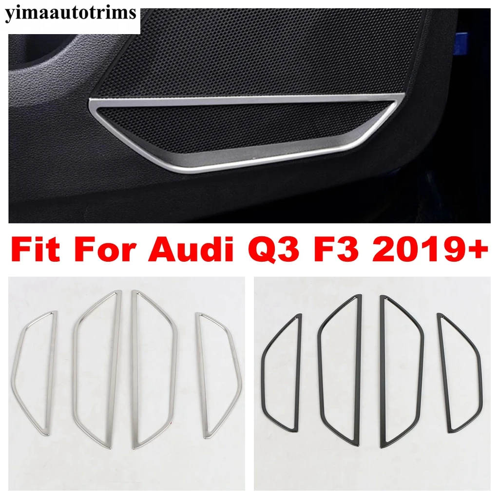 

Car Door Speaker Audio Horn Loudspeaker Frame Decor Cover Trim For Audi Q3 F3 2019 - 2022 Stainless Steel Accessories Interior