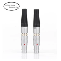 1pair gold plated male headphone pin for diy focal utopia cable connectors adaprer
