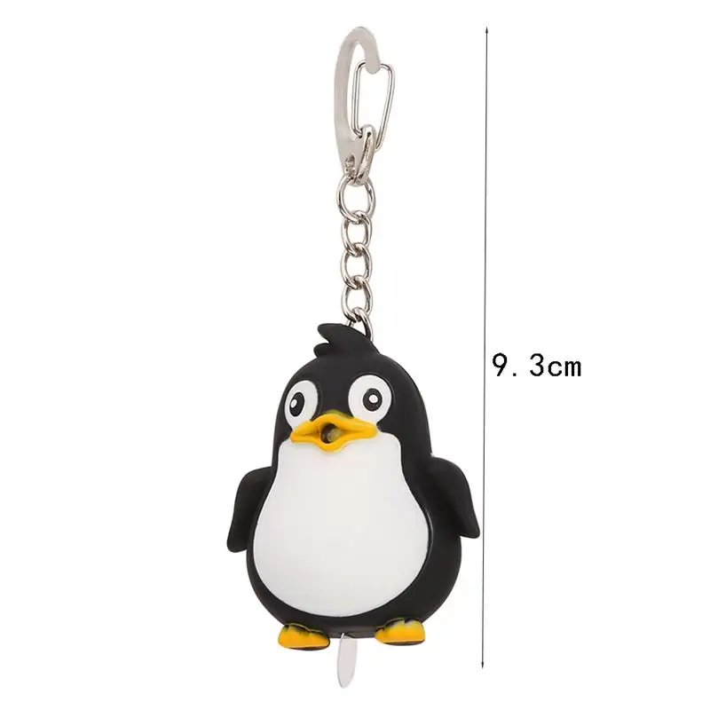 Cute Penguin Keyring LED Torch With Sound Light Keyfob Kids Toy Gift Fun Animal Keyholder Fashlight Keychain | Украшения и