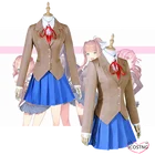 Аниме Косплей доки Литературный клуб Моника Косплей Sayori Yuri Natsuki Косплей Костюм Школьная форма Женский костюм игра