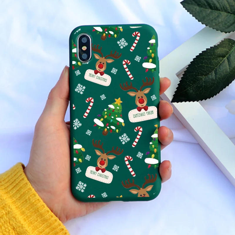 Klv9-sd3lut Рождественский мультяшный чехол для iPhone XS X XR XS Max, матовые Мягкие силиконовые чехлы для iPhone 8, 7, 6, 6S Plus, Fundas, подарки на год, чехол - Цвет: Klv9-sd3lut