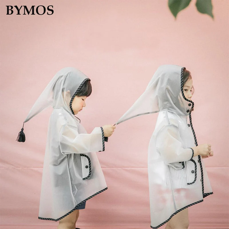 Милый Прозрачный детский дождевик водонепроницаемый для улицы ветрозащитное