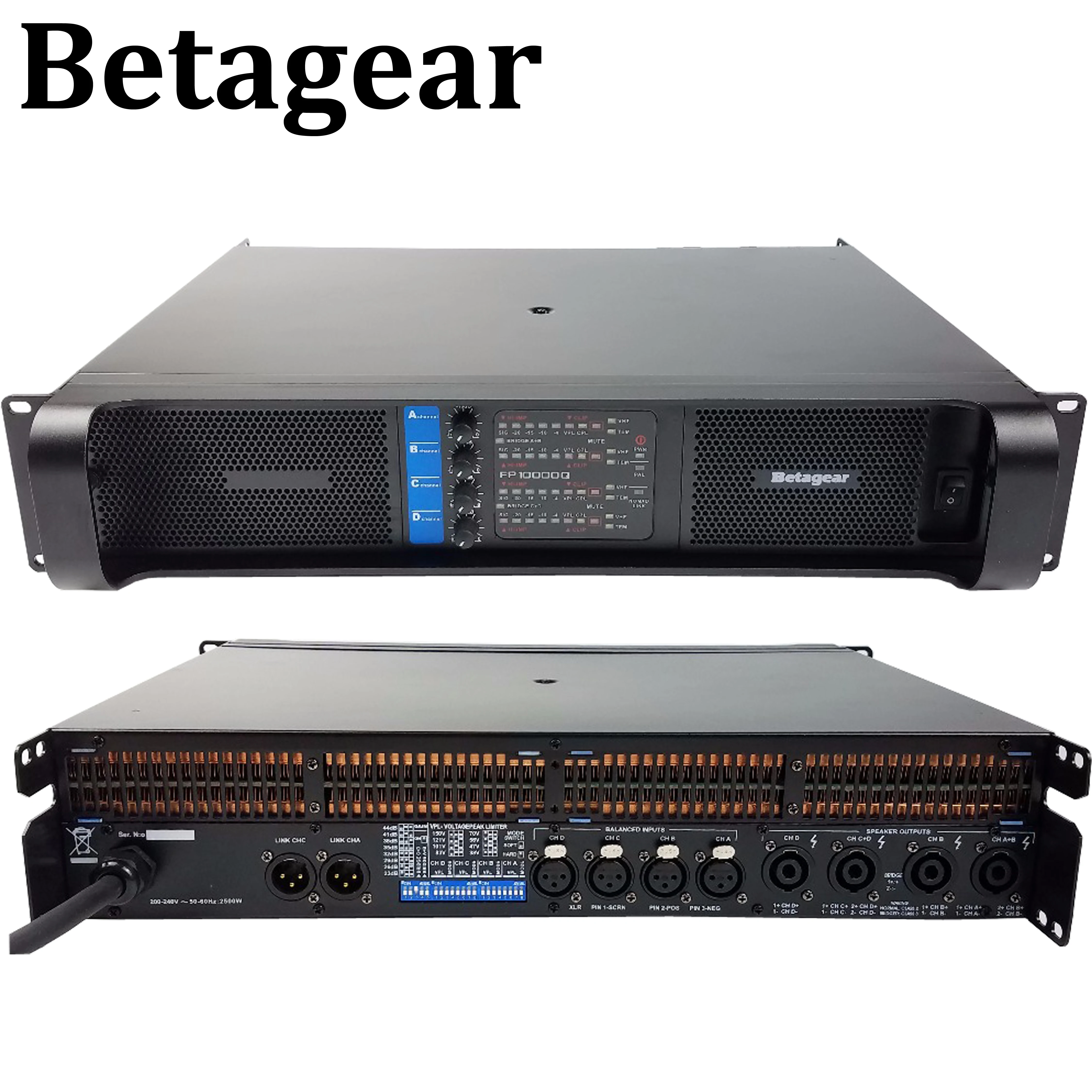 Профессиональный усилитель мощности Betagear PF 10000q 2500 Вт * 4 канала fp