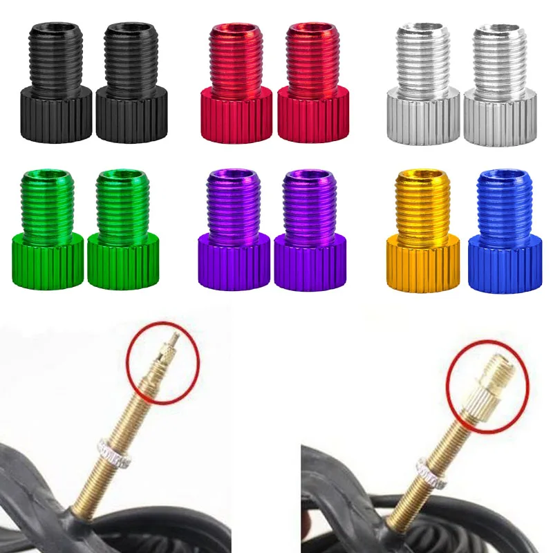 

Bike Presta Valve Adapter Convert Presta to Schrader French/UK to US Inflate Tire Using Standard Pump or Air Compressor
