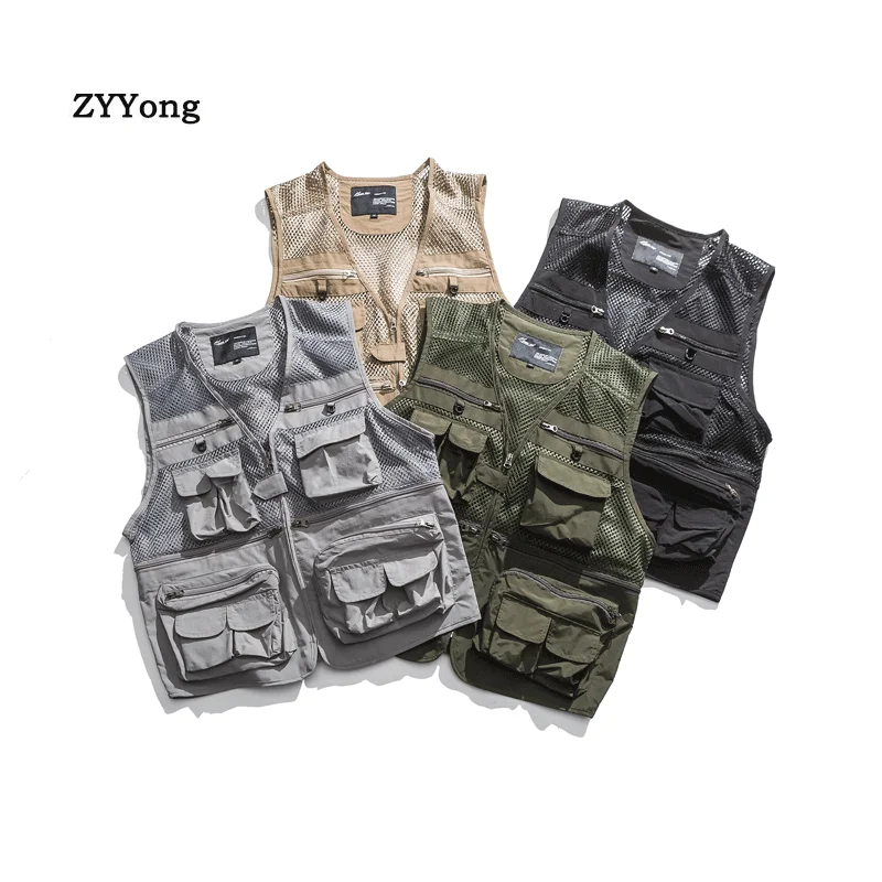 Жилет мужской тактический без рукавов с карманами на лето 2020