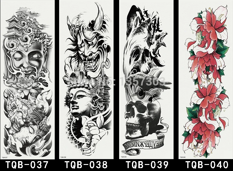 1 Waterproof Temporary Fake Tattoo Thigh Print Body Art Tattoos Stickers |