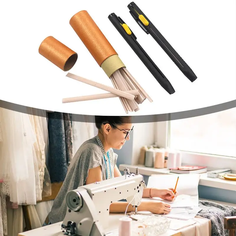 

2PCS sewing sewing needle thread fabric invisible mark chalk 20PCS refill tailor cotton leather craft sewing accessories