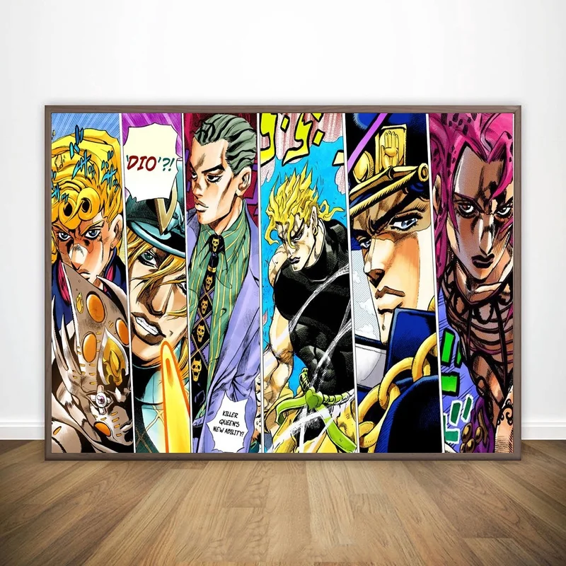 JoJo s странные приключения постер японское аниме настенные картины малярки
