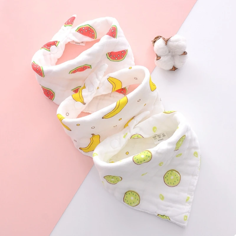Baby Infants Feeding Bibs Newborn Soft Gauze Saliva Towel Toddler Triangle Scarf