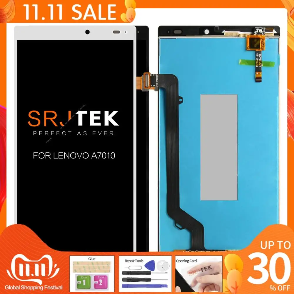 Оригинальный ЖК дисплей 5 дюйма для Lenovo A7010 Vibe K4 Note без битых пикселей сенсорный