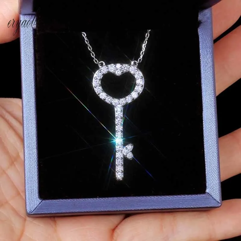 Модное креативное ожерелье для ключей с микро инкрустированным цирконием