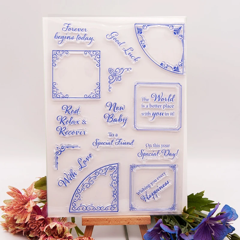 Прозрачные прозрачные штампы для скрапбукинга/праздничного