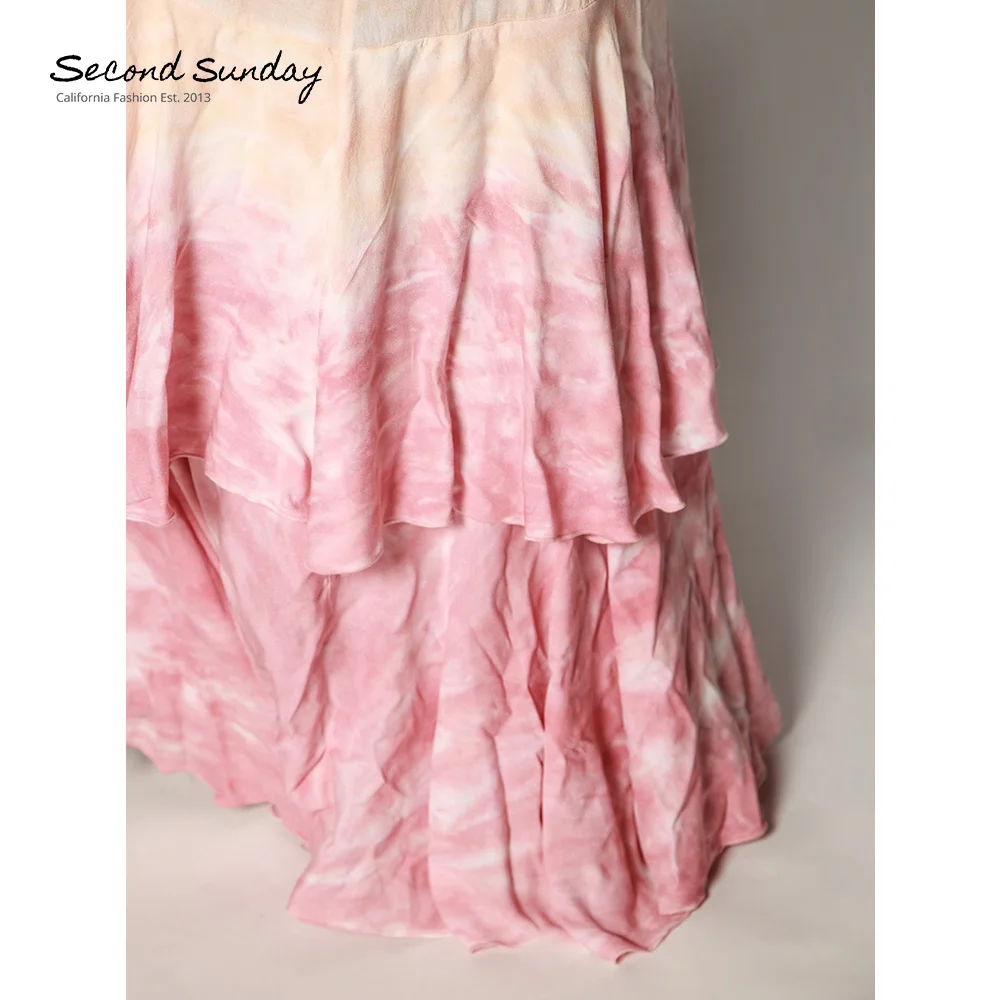 

Princess Wrap Front Belted Double Layer Maxi Dress