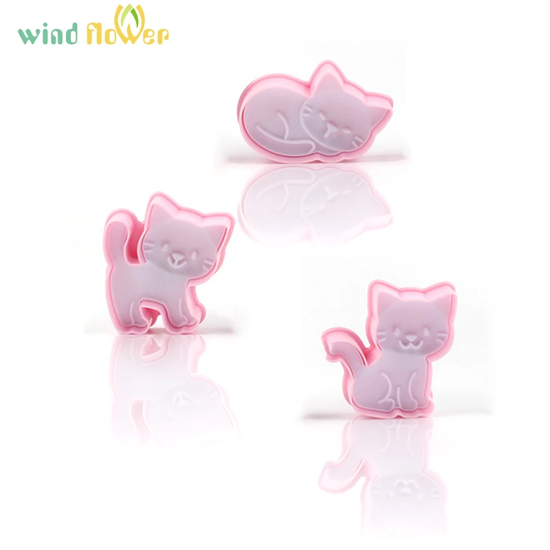 3 шт./компл. с изображением кота из мультфильма и Форма печенье тиснение DIY