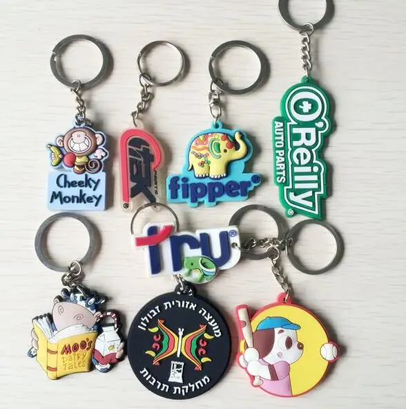 

Personalized Custom Soft PVC Keychain Business Logo Customized Well Made PVC Key Chain Your Own Design Key Ring for Wholesale