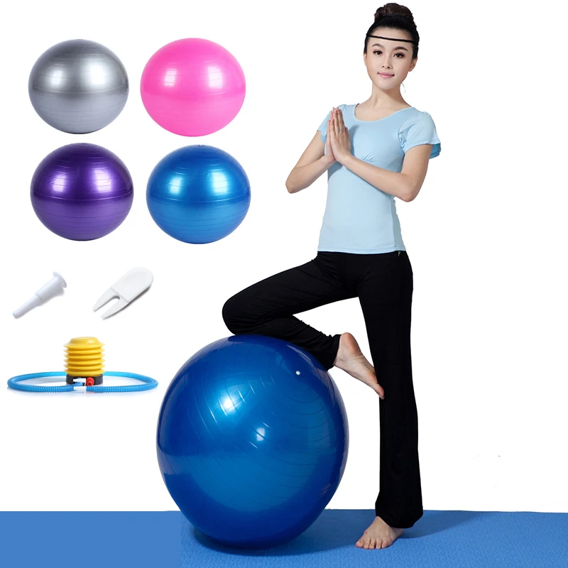 

45cm 65cm 75cm Yoga Ball Fitness Balls Sports Pilates Birthing Fitball Exercise Training Workout Massage Ball gym ball With Pump