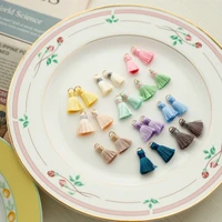 color tassel cotton small ears multi color collection diy handmade earrings hairpin pendants hairpin handmade material package