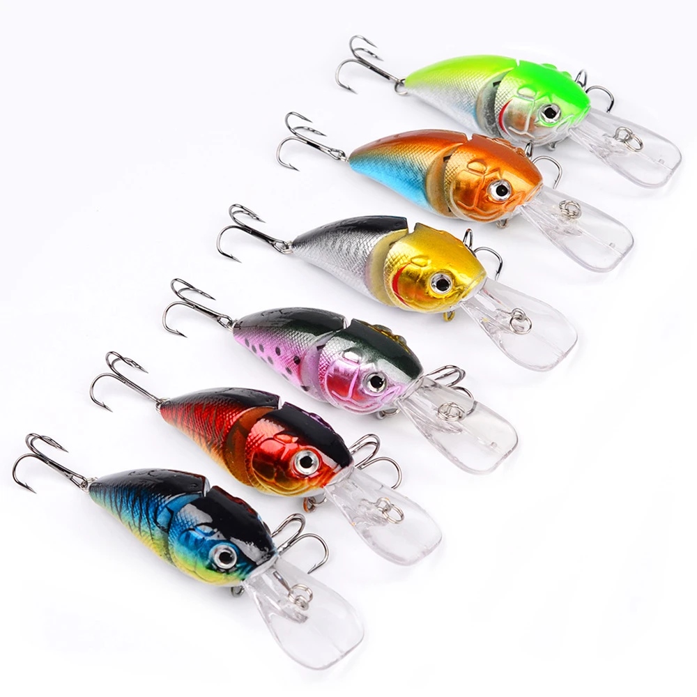 

1pcs 8.5cm 14g Multi Section Hard Bait Rapid Motion Bait Vibroseis Mouse Hook Wiggler Deep Sea Artificial Plastic Bait