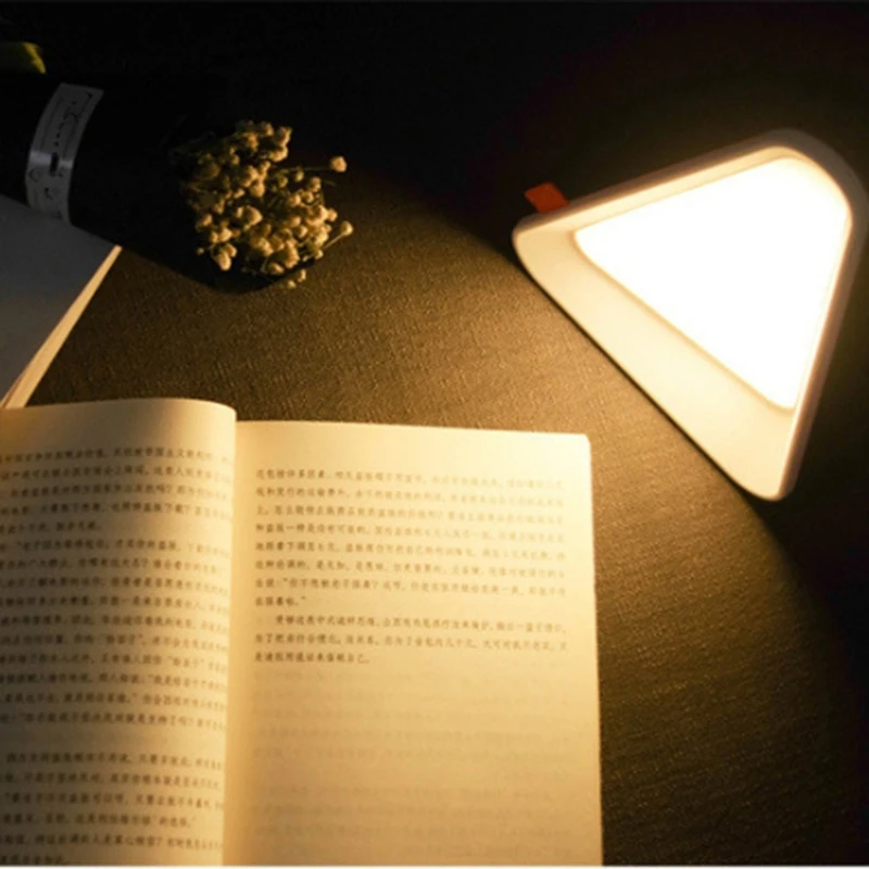 

Gravity Sensor Flip Lamp Creative Triple-Cornered Table Lamps USB Charging Night Light Bedroom Bedside Lights,Warm Light