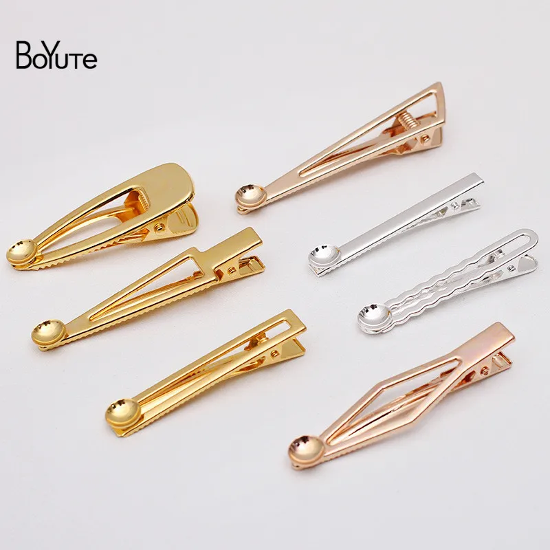 

BoYuTe (20 Pieces/Lot) Steel Material Hair Clips Welding 8MM Cup Base Handmade DIY Jewelry Accessories Wholesale
