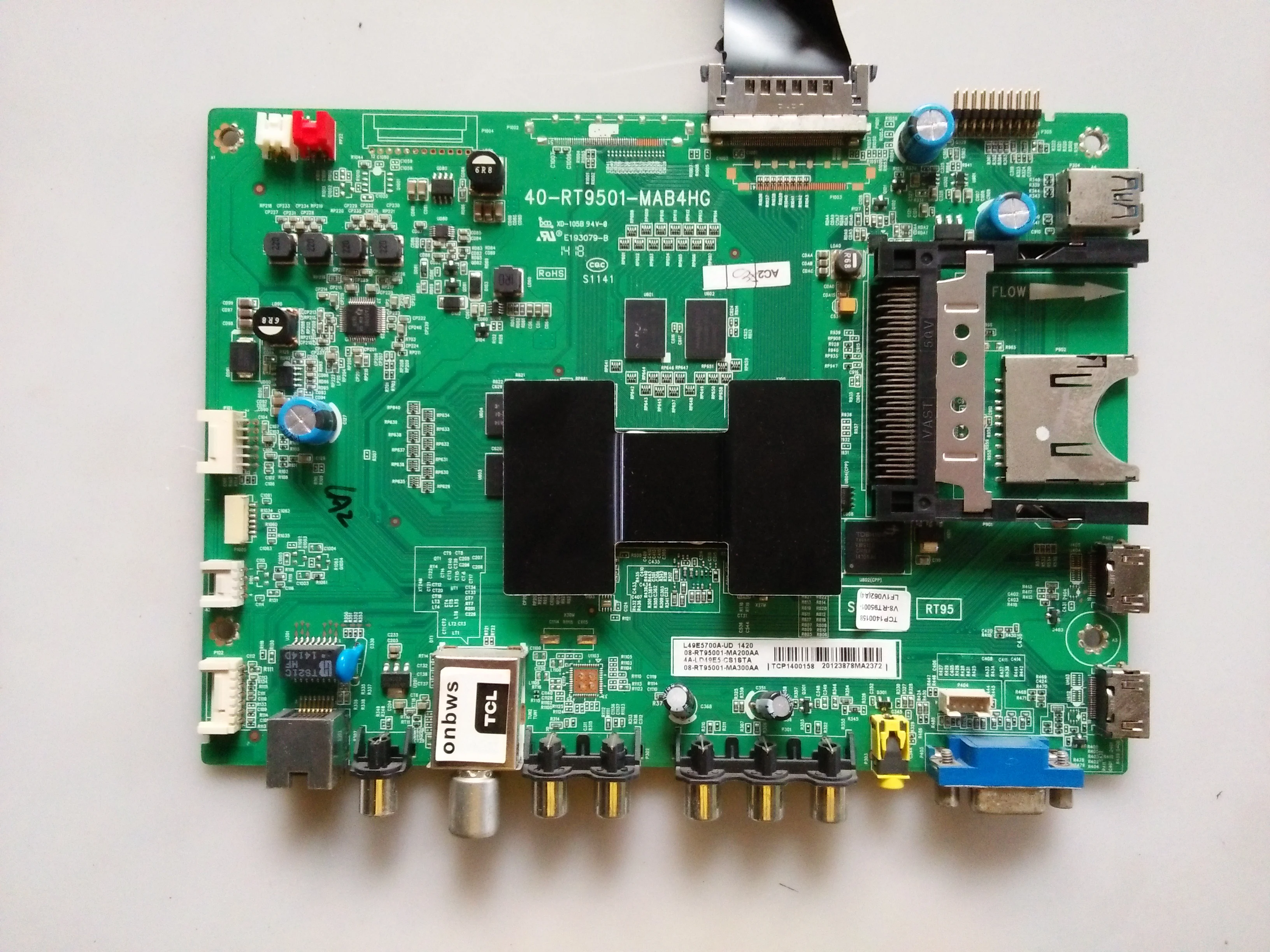 

Оригинальная логическая плата, основная плата l49e5700a-ud, материнская плата 40-rt9501-mab4hg, mt4851d01-1 экрана, печатная плата