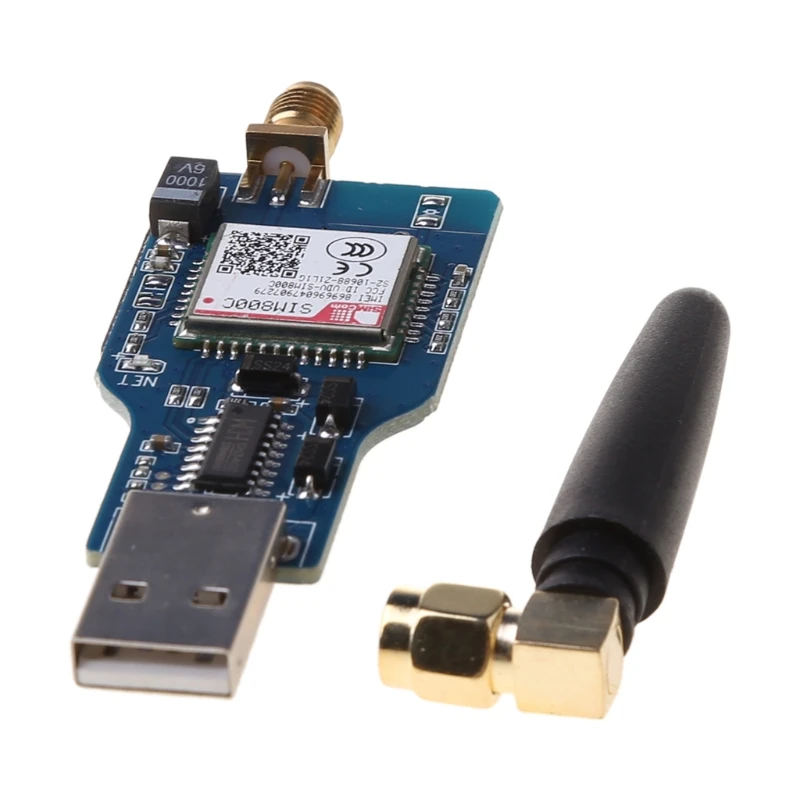 

USB to GSM Module Quad-band GSM/GPRS SIM800C Module with Bluetooth Antenna