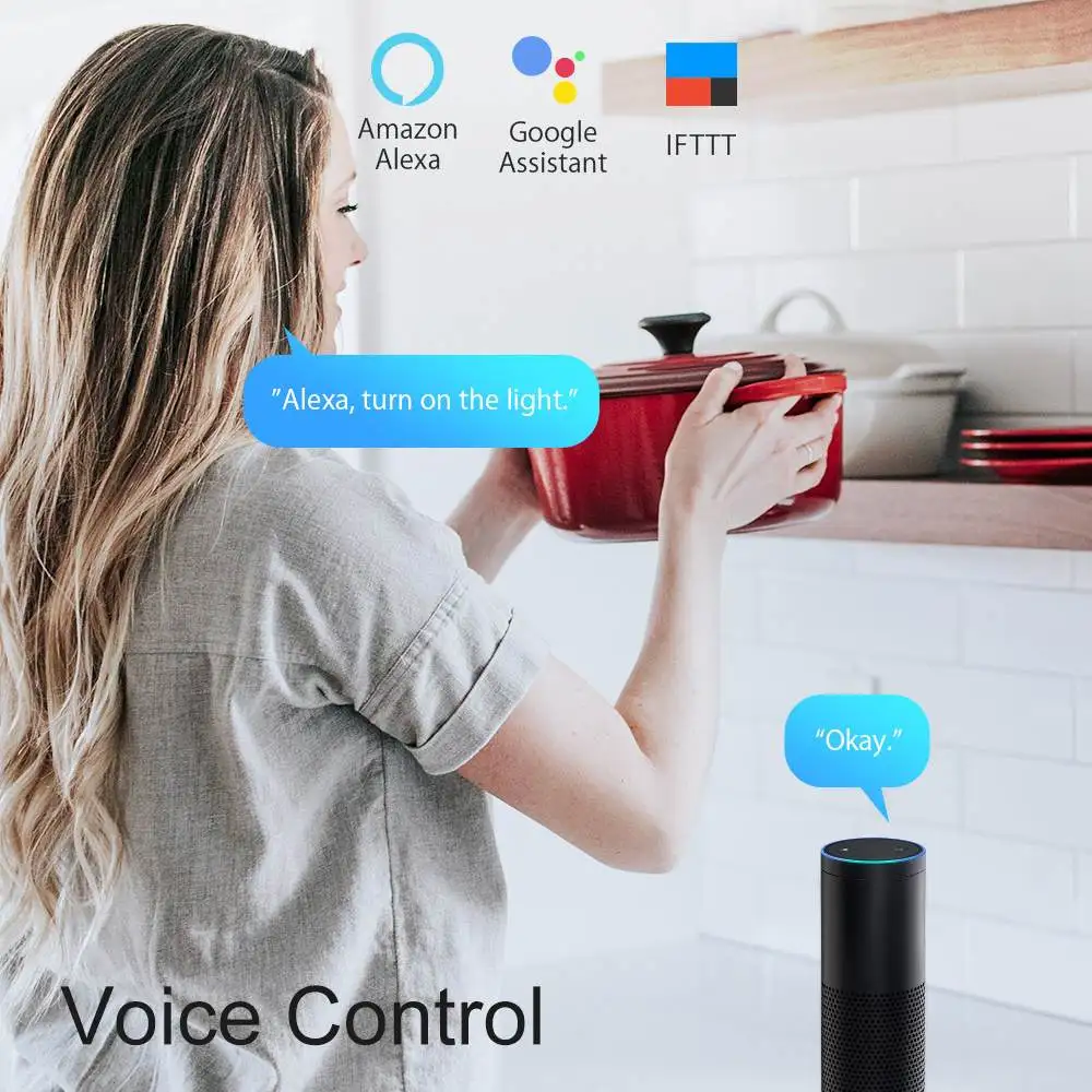 Беспроводной Выключатель BlitzWolf 3300 Вт 15 А базовый DIY Wi Fi управление через