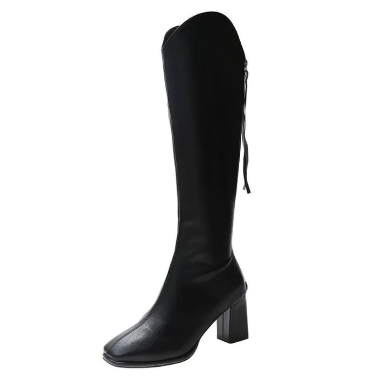 Женские высокие сапоги до колена новинка осень-зима 2021 рыцарские на толстом