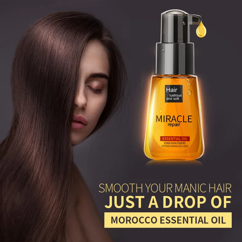

LAIKOU Moroccan Pure Argan Hair Oil Hair Care Essential Oil Treatment For Dry Hairs Moisturizing Soft And Shiny Hair 60ml