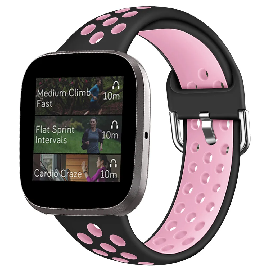 Ремешок силиконовый для смарт часов Fitbit Versa 2 сменный спортивный браслет с