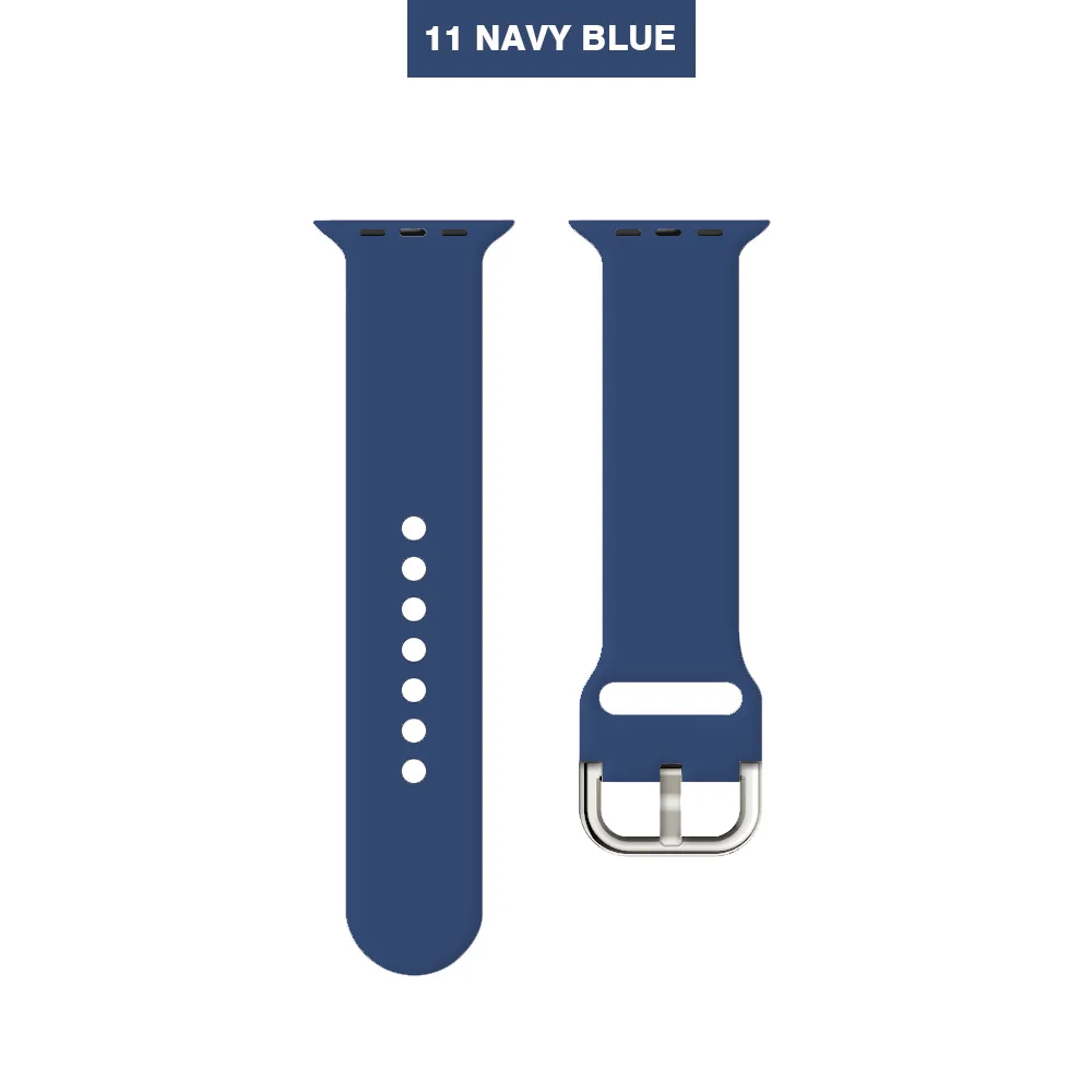 Navy blue Мягкий силиконовый сменный спортивный ремешок для 38 мм Apple Watch Series1 2 42 мм наручный браслет ремешок для iWatch Sports Edition MU SEN - Цвет ремешка: Navy blue