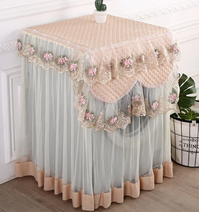 

Washing Machine Cover New Romantic Lace Dustproof Embroidery Floral Home Decor Protector for Washing Covers Machine 60*60*85cm