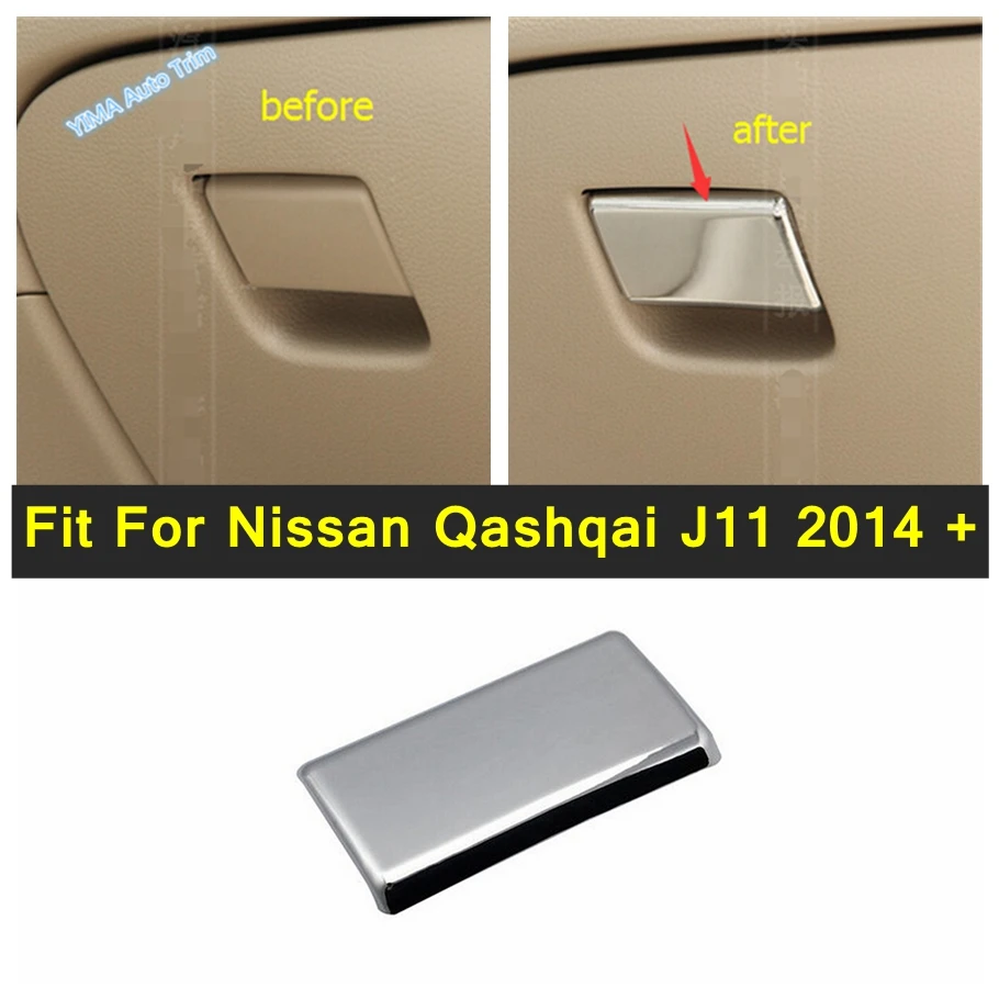 

Lapetus Interior Fit For Nissan Qashqai J11 2014 - 2020 ABS Chrome The Copilot Glove Storage Box Handle Cover Sequins Cover Trim