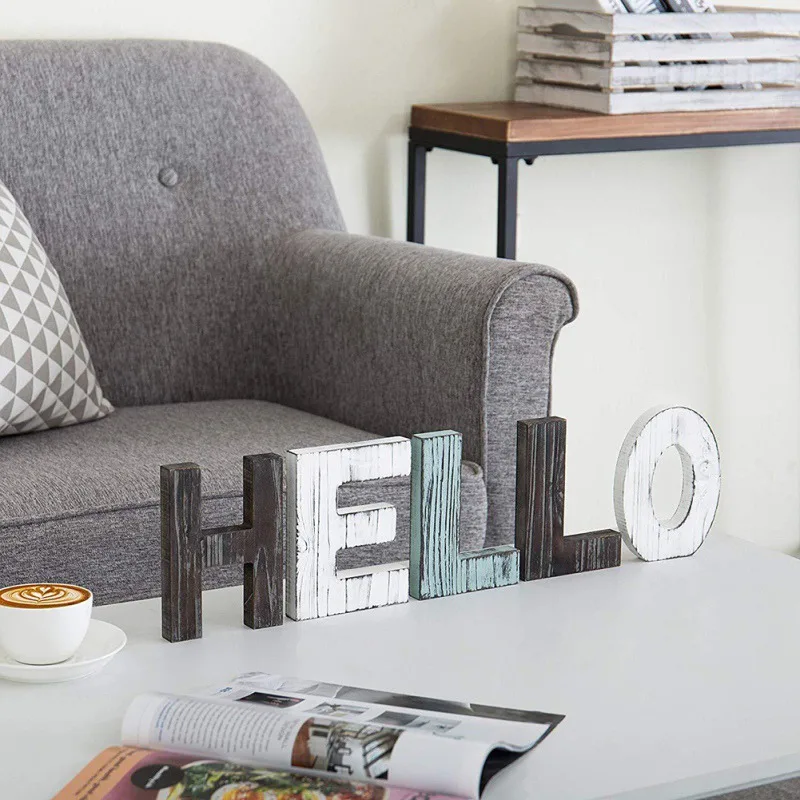 Деревянные ретро буквенные декорации деревянные надписи знак слова деревянный