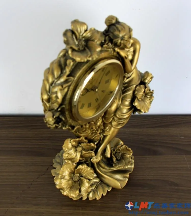 

EUROPEAN RESIN SEAT CLOCK PENDULUM LIVING ROOM TV CABINET HOME DECORATION FASHION PENDULUM HANDICRAFT CHARACTER ARRANGEMENT