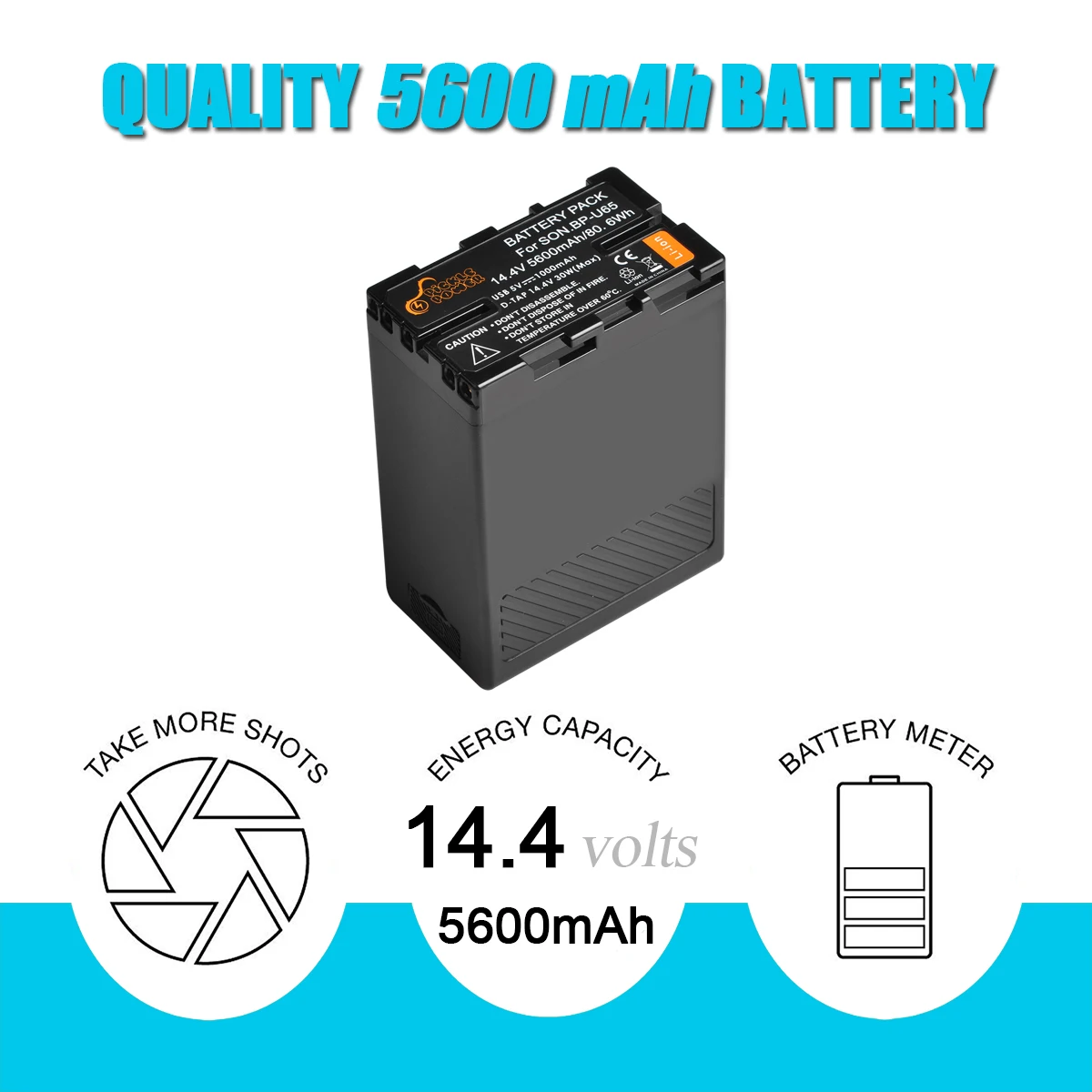 Аккумулятор 5600 мАч для телефона с USBD-Tap, для Sony (art.: 3920b98587fa2) - 3920b98587fa2