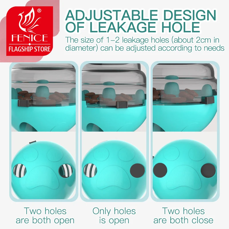 Тумблер Fenice для питомцев игрушка-мяч еды головоломка кошек и собак регулируемый