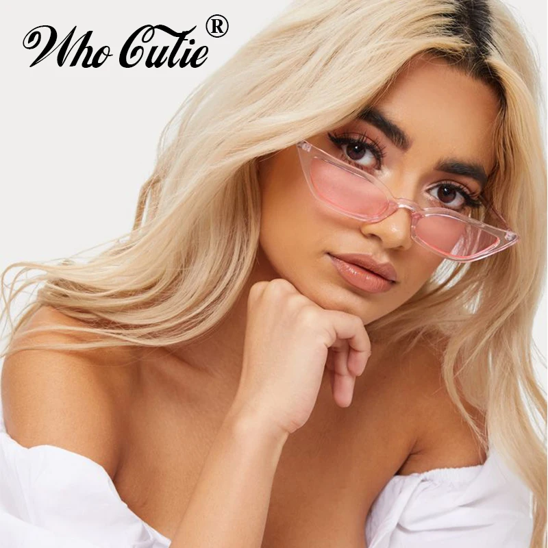 Маленькие прямоугольные Солнцезащитные очки женские фиолетовые кошачьи глаза