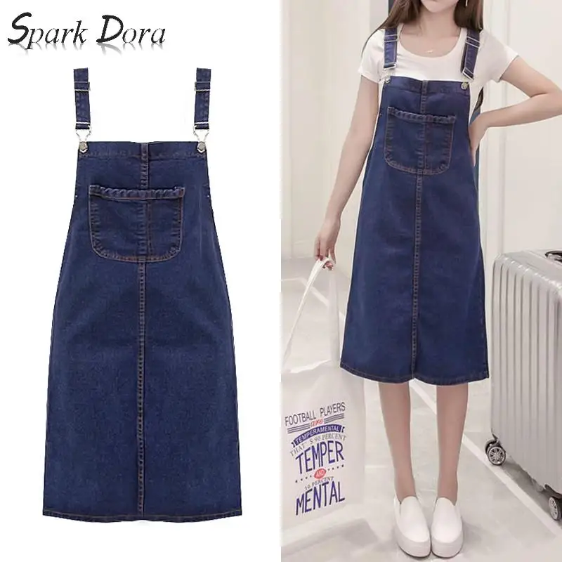 Женская джинсовая юбка SparkDora летняя миди с высокой талией и карманами 2020 S