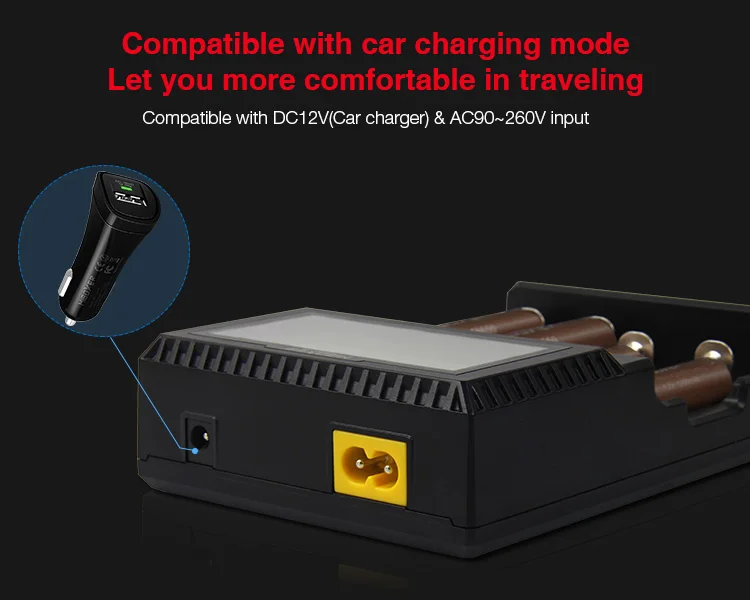 Miboxer C4 VC4 lcd Смарт зарядное устройство для литий-ионных/IMR/INR/ICR/LiFePO4 18650 14500 26650 AA 3,7 1,2 V 1,5 V батареи D4