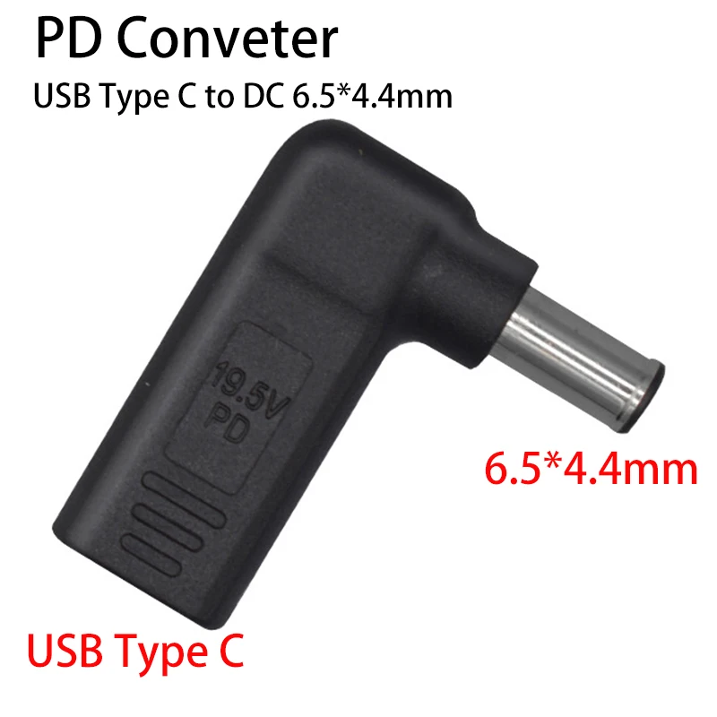 

USB Type C Female To DC 6.5*4.4mm Male Converter PD Decoy Spoof Trigger Plug Jack Laptops Fast Charging Head Power Adapter